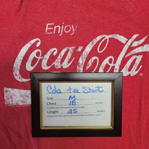 Coca Cola Tee ShirtRed Faded Mens Medium Enjoy Logo Pop Soda Halloween Costume - Picture 5 of 6